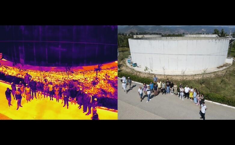 Schulung bei der Kläranlage Pogradec (Albanien) und Drohneneinsatz zur Überwachung