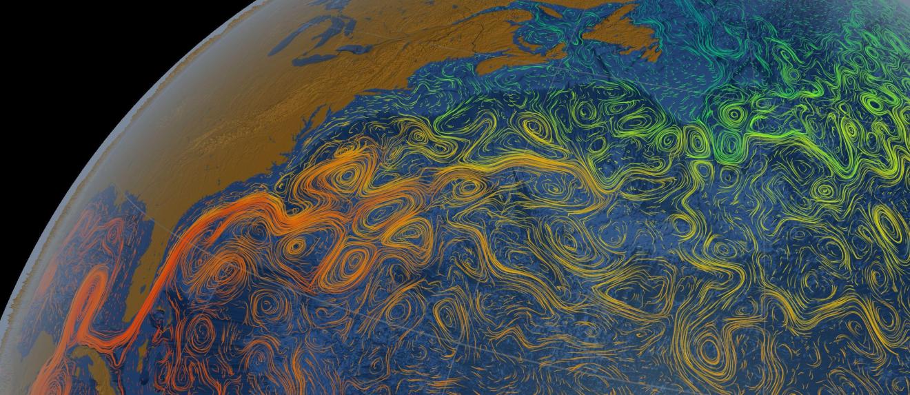 Temperaturansicht der Erde