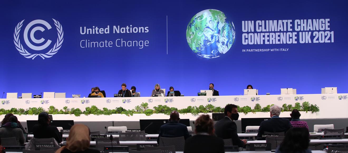 Panoramische Aufnahme aus der COP26 in Glasgow