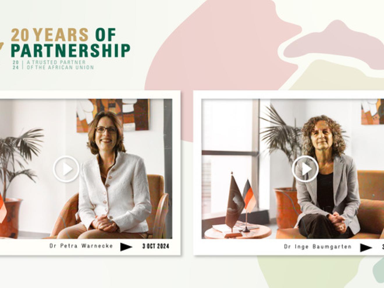 Ansicht zweier Videos mit Dr. Petra Warnecke und Dr. Inge Baumgarten.