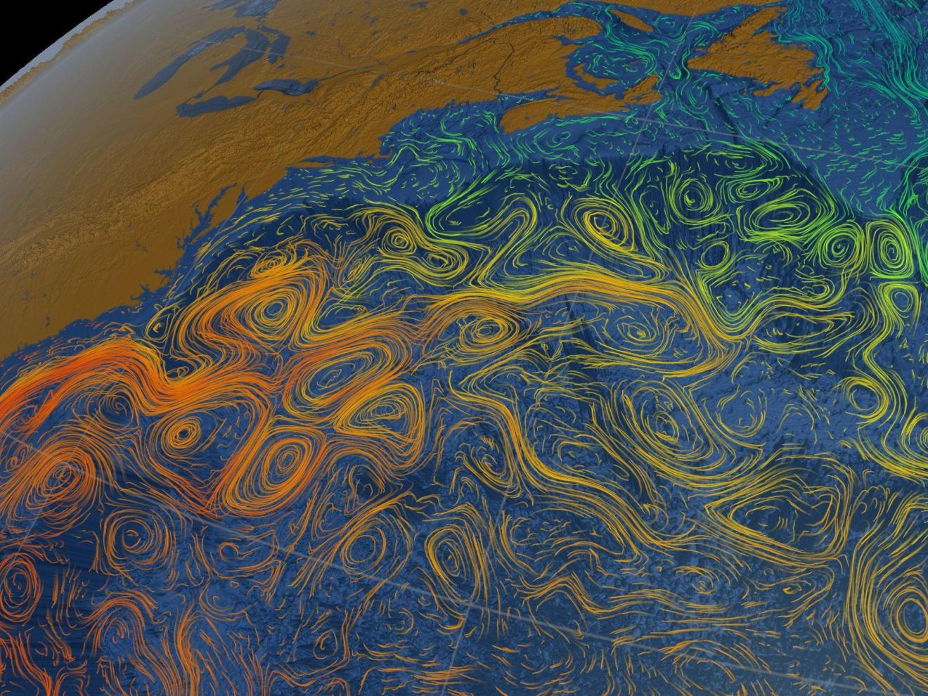 Temperaturansicht der Erde