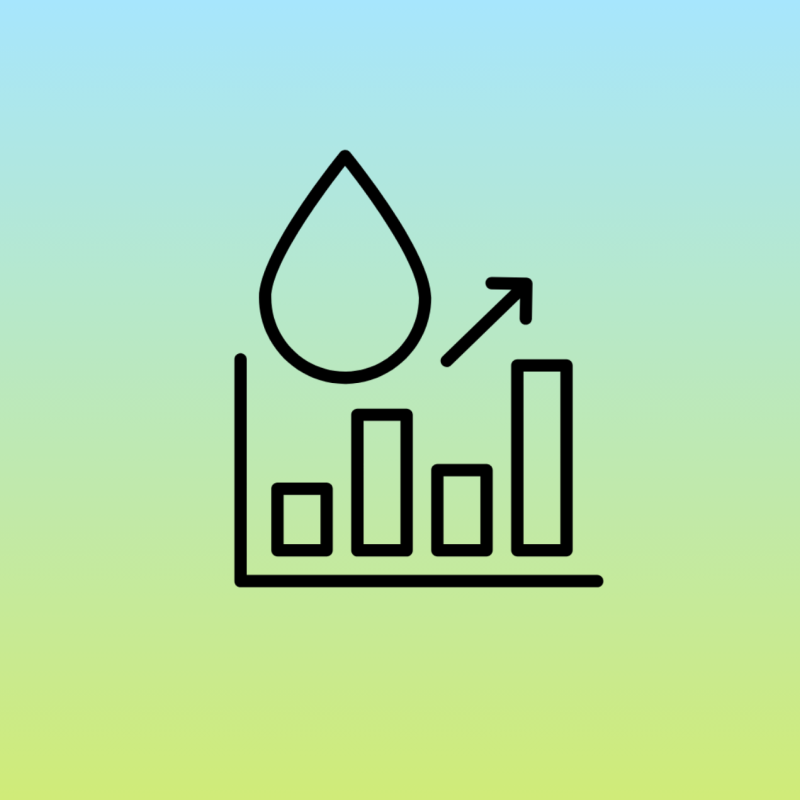 Icon für Wachstum durch Wasser